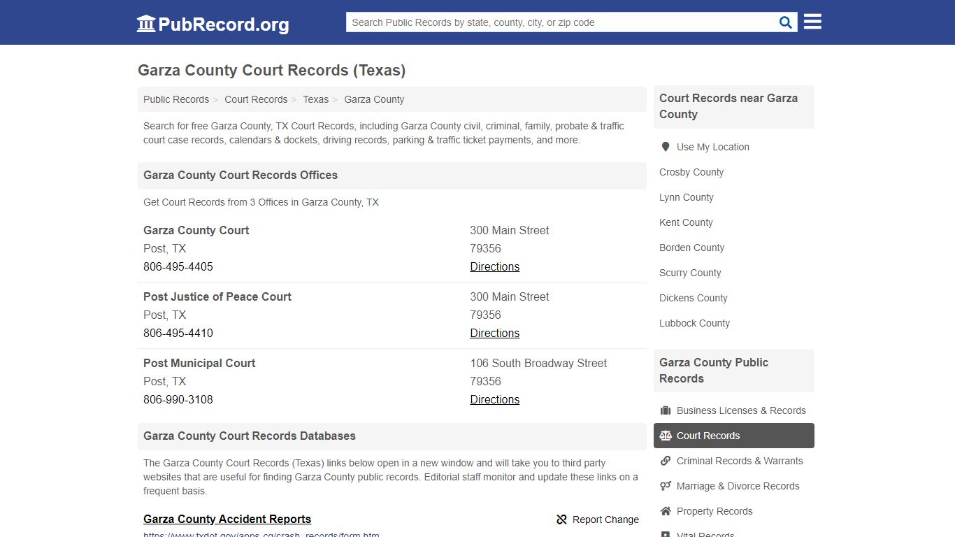 Free Garza County Court Records (Texas Court Records)