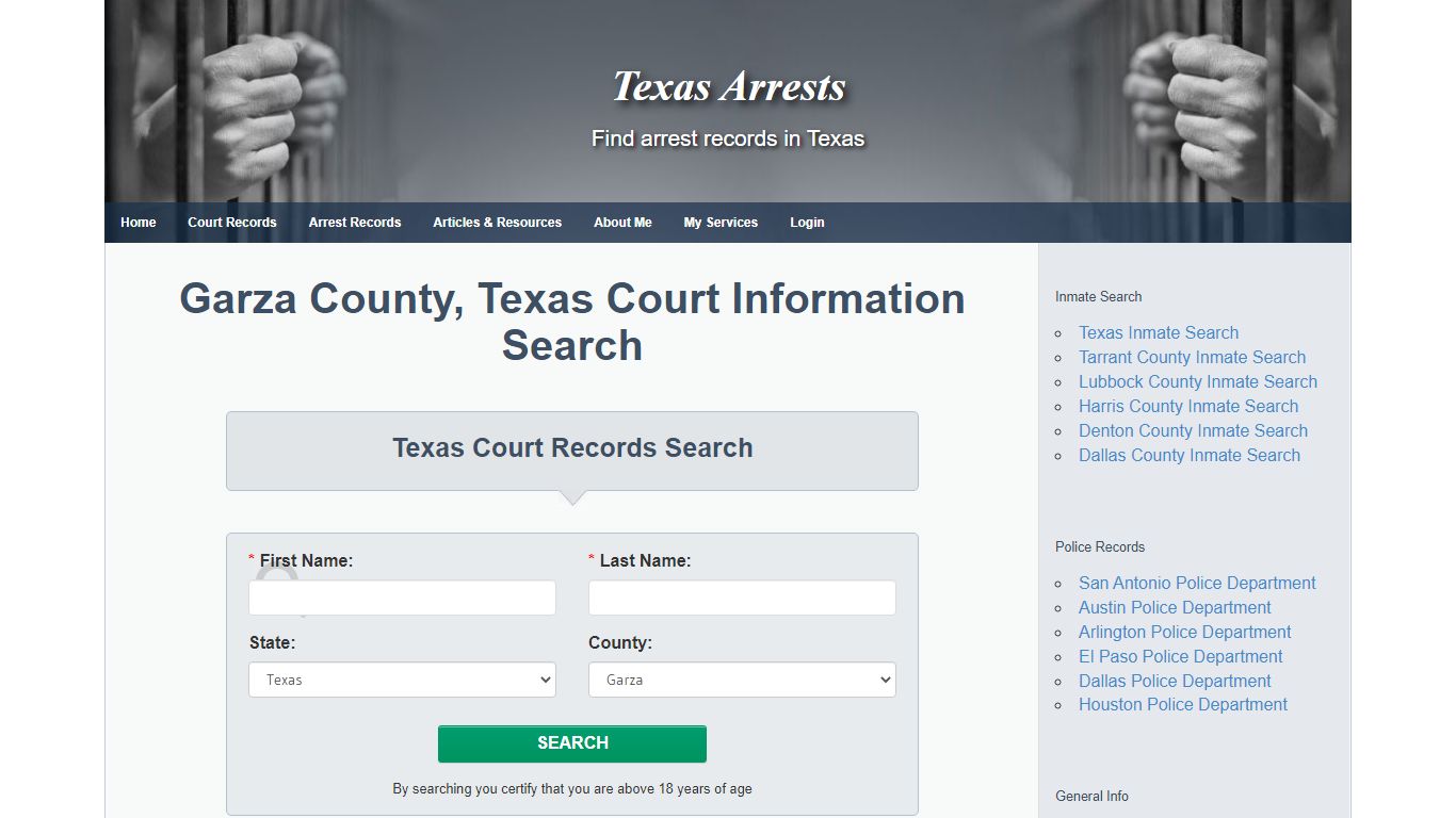 Garza County, Texas Court Information Search - Texas Arrests