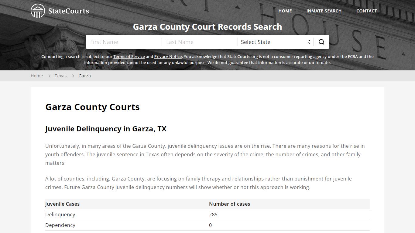 Garza County, TX Courts - Records & Cases - StateCourts